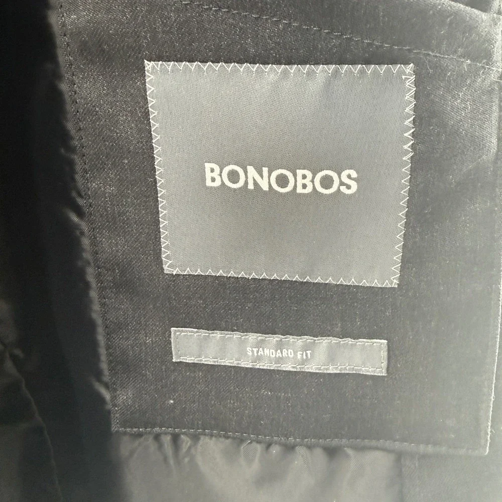 Bonobos Standard Fit Blazer Mens 44L Charcoal Gray Wool Stretch 15399-GY442
